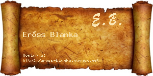Erőss Blanka névjegykártya